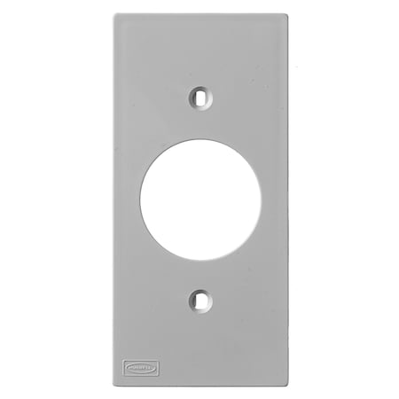 Hubbell Wiring Device-Kellems Din Rail Utility Box, Device Plate, 1.40" Opening, Gray KP7GY